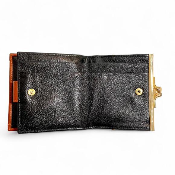 Bally Brown Leather Woven Bi-Fold Wallet - Picture 5 of 7